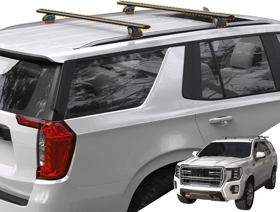 SNAILFLY 330 lbs Roof Rack Cross Bars Fit for 2021–2026 Chevy Tahoe Suburban, GMC Yukon, Cadillac Escalade with Flush Side Rails