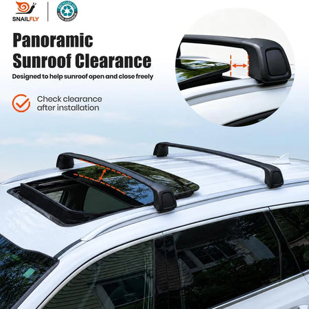 SNAILFLY 165 lbs Roof Rack Cross Bars fit for Mazda CX with Flush Side Rails