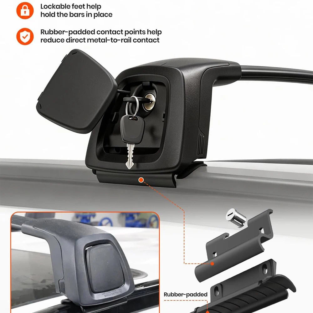 SNAILFLY 165 lbs Roof Rack Cross Bars fit for Mazda CX with Flush Side Rails