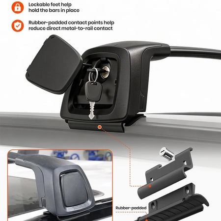 SNAILFLY 165 lbs Roof Rack Cross Bars fit for Mazda CX with Flush Side Rails