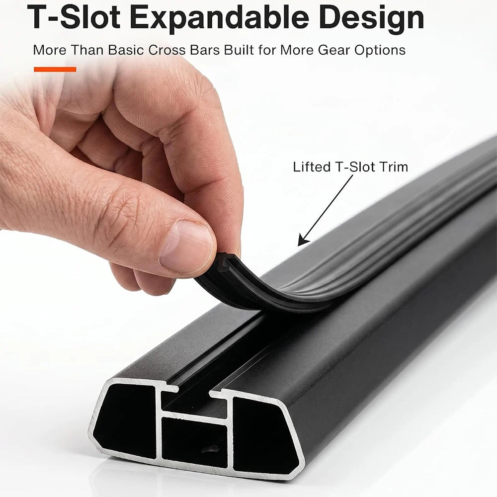 SNAILFLY 220 lbs T-Slot Roof Rack Cross Bars fit for Volkswagen Atlas with Raised Side Rails