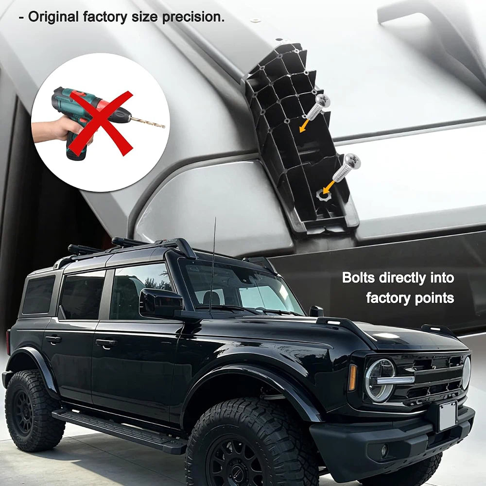 SNAILFLY 350 lbs Roof Rack Cross Bars fit for Ford Bronco Hard Top