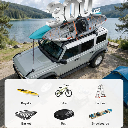 SNAILFLY 350 lbs Roof Rack Cross Bars fit for Ford Bronco Hard Top