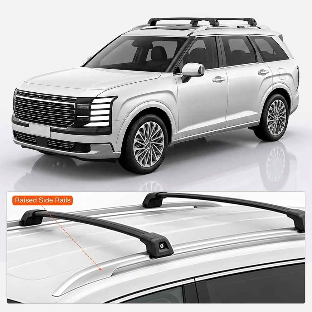 SNAILFLY 220 lbs T-Slot Roof Rack Cross Bars fit for Hyundai Palisade with Raised Side Rails