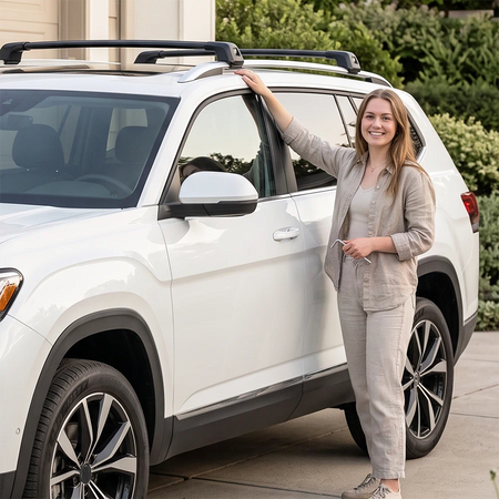 SNAILFLY 220 lbs T-Slot Roof Rack Cross Bars fit for Hyundai Palisade with Raised Side Rails