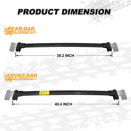 SNAILFLY Roof Rack Crossbars fit for Jeep Grand Cherokee WK2 with Factory Grooved Side Rails - 4