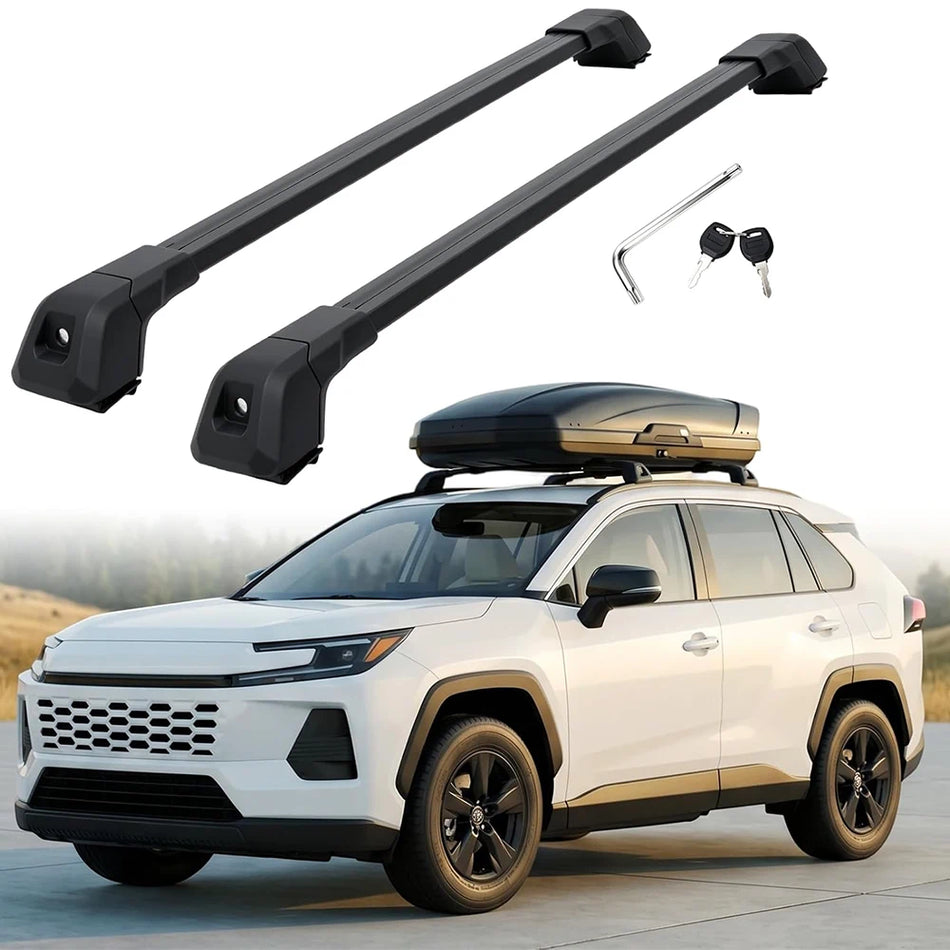 SNAILFLY 220 lbs T-Slot Roof Rack Cross Bars fit for Toyota RAV4 with Flush Side Rails