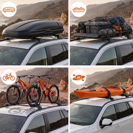 SNAILFLY 220 lbs T-Slot Roof Rack Cross Bars fit for Toyota RAV4 with Flush Side Rails