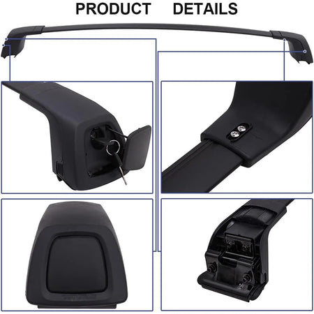 SNAILFLY 165 lbs Roof Rack Cross Bars fit for 2018-2024 BMW X3 G01 with Flush Side Rails