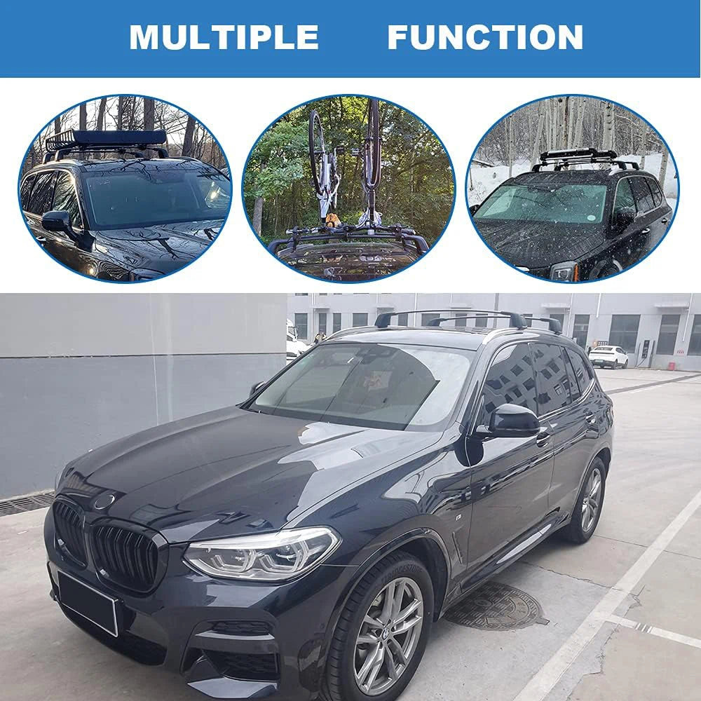 SNAILFLY 165 lbs Roof Rack Cross Bars fit for 2018-2024 BMW X3 G01 with Flush Side Rails