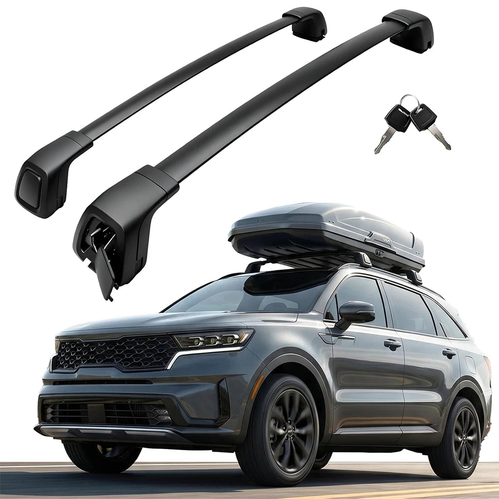 SNAILFLY 165 lbs Roof Rack Cross Bars fit for Kia Sorento ＆ Hybrid with Flush Side Rails