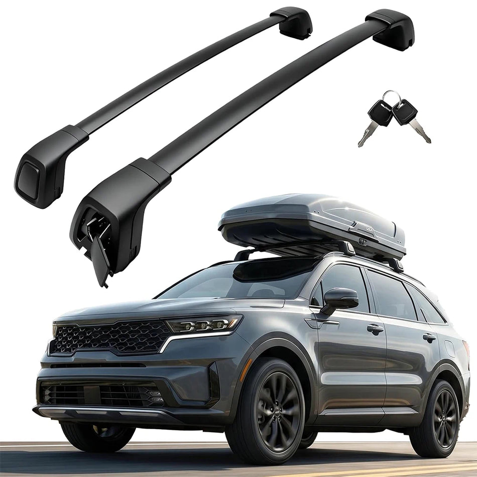 SNAILFLY 165 lbs Roof Rack Cross Bars fit for Kia Sorento ＆ Hybrid with Flush Side Rails