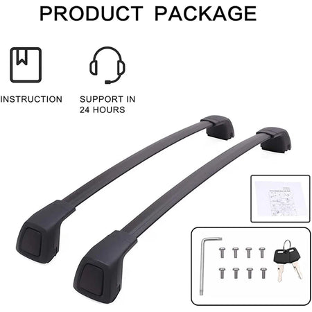 SNAILFLY 165 lbs Roof Rack Cross Bars fit forVolvo XC40 with Flush Side Rails