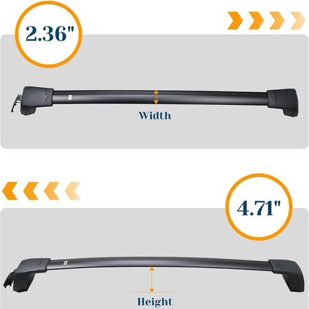 SNAILFLY 165 lbs Roof Rack Cross Bars fit for Volvo XC90 with Flush Side Rails