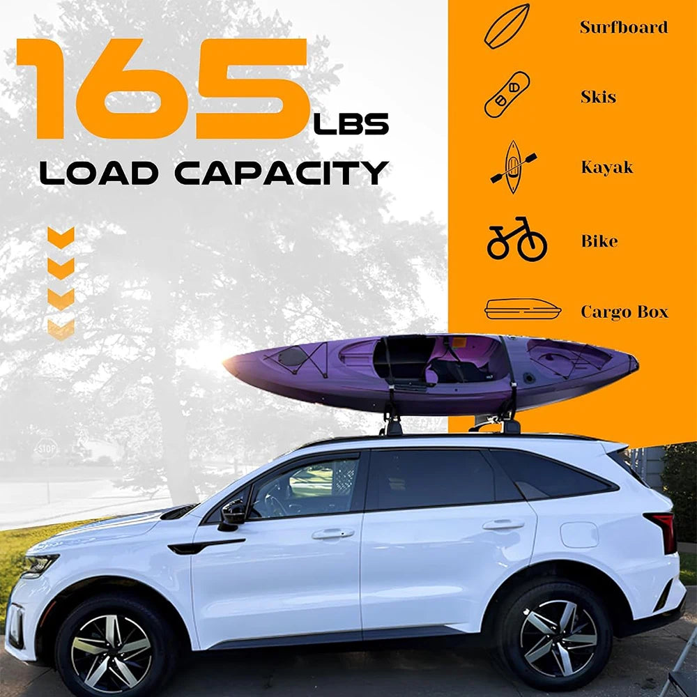 SNAILFLY 165 lbs Roof Rack Cross Bars fit for Volvo XC90 with Flush Side Rails