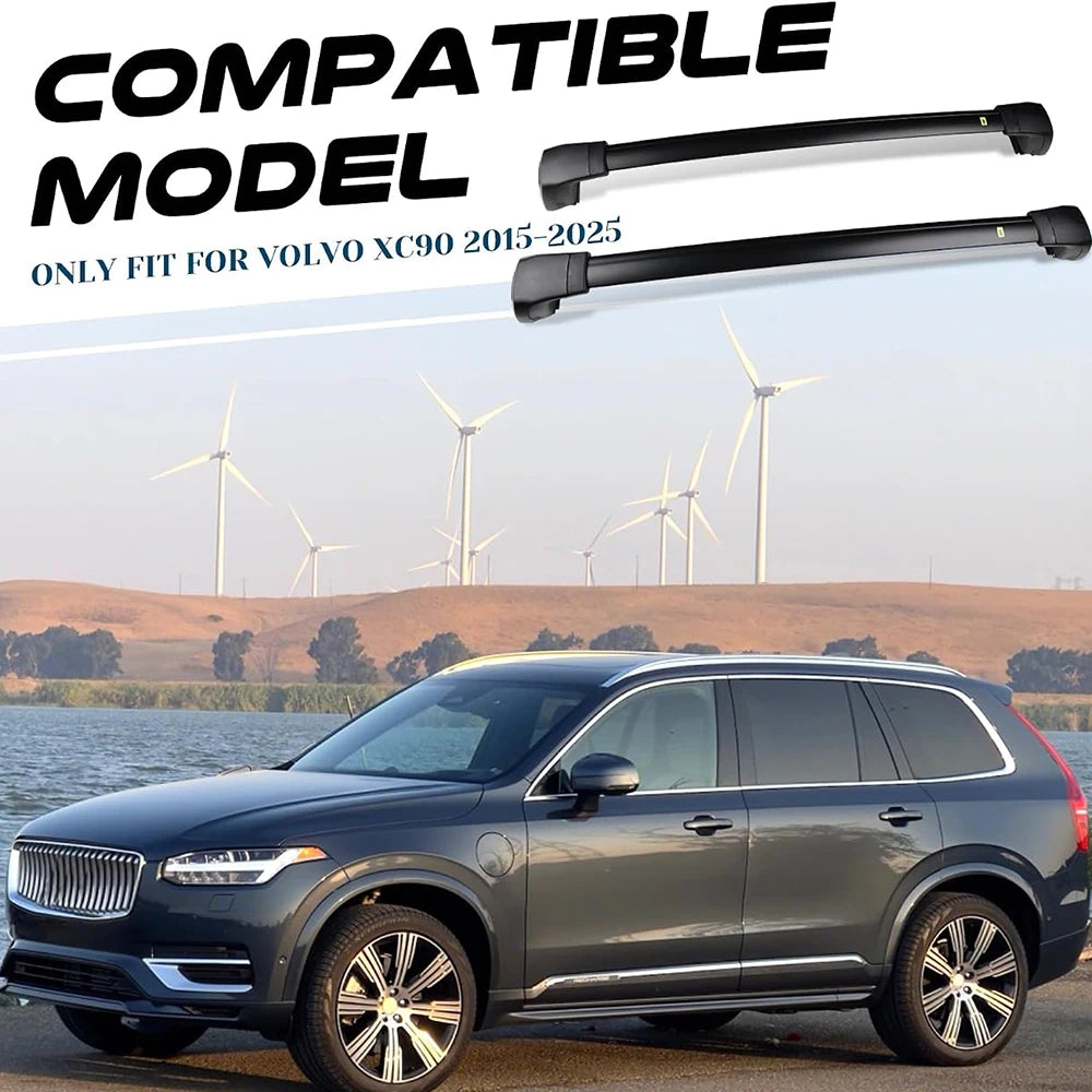 SNAILFLY 165 lbs Roof Rack Cross Bars fit for Volvo XC90 with Flush Side Rails