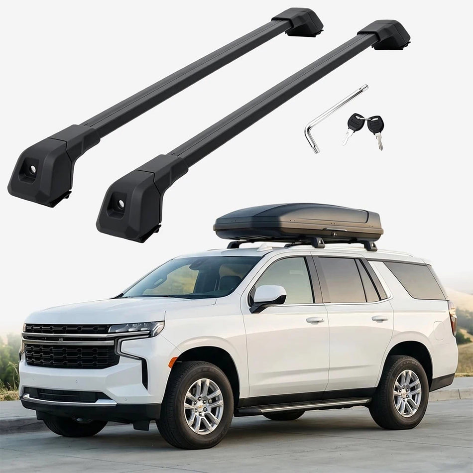 SNAILFLY 220 lbs T-Slot Roof Rack Cross Bars fit for Chevrolet Tahoe Suburban & GMC Yukon & Cadillac Escalade with Flush Side Rails