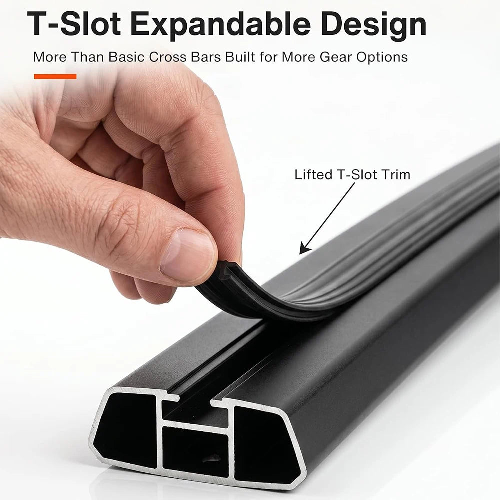 SNAILFLY 220 lbs T-Slot Roof Rack Cross Bars fit for Chevrolet Tahoe Suburban & GMC Yukon & Cadillac Escalade with Flush Side Rails
