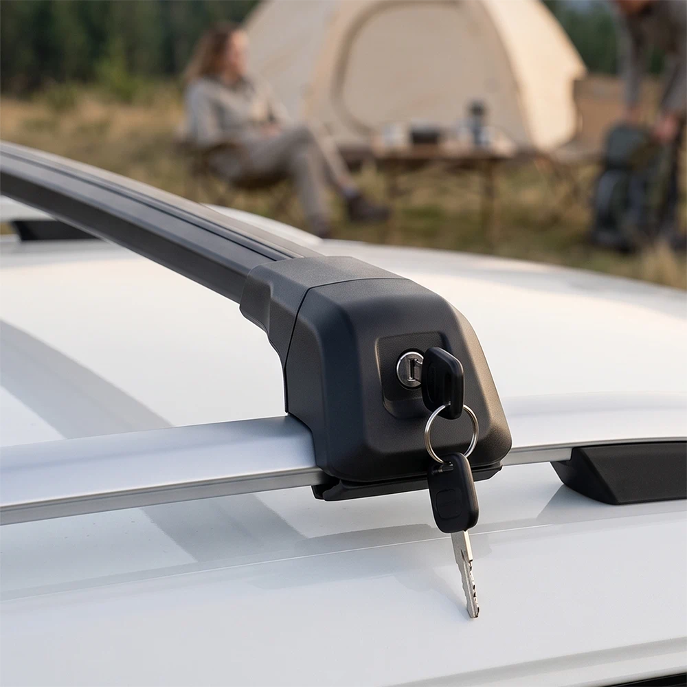 SNAILFLY 220 lbs T-Slot Roof Rack Cross Bars fit for 2018+ Volkswagen Tiguan & 2022+ Taos with Flush Side Rails