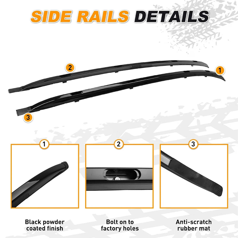 SNAILFLY 4PCS Roof Rack Cross Bars Side Rails fit for Honda Vezel HR-V without Side Rails - 3