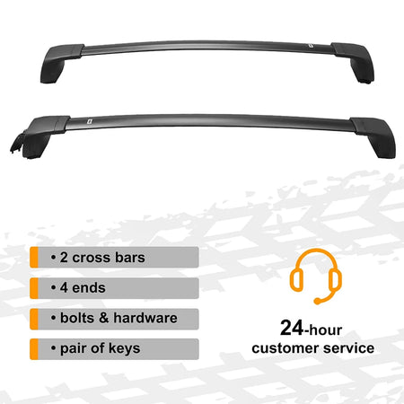 SNAILFLY 4PCS Roof Rack Cross Bars Side Rails fit for Honda Vezel HR-V without Side Rails - 7