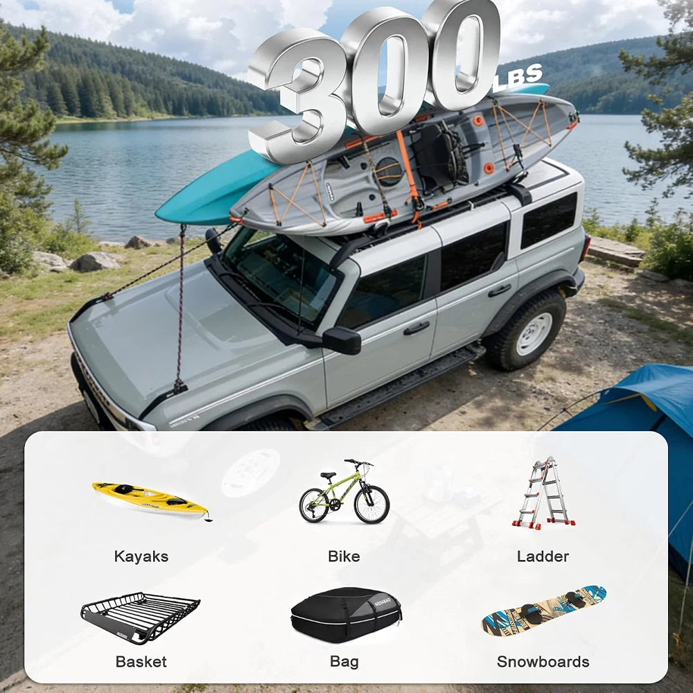 SNAILFLY Roof Rack Cross Bars fit for Ford Bronco 2 & 4-Door Hard Top