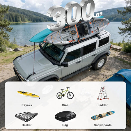 SNAILFLY Roof Rack Cross Bars fit for Ford Bronco 2 & 4-Door Hard Top