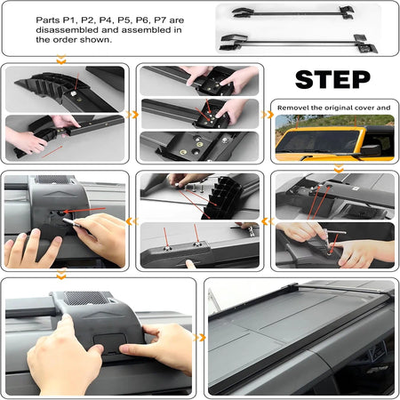 SNAILFLY Roof Rack Cross Bars fit for Ford Bronco 2 & 4-Door Hard Top