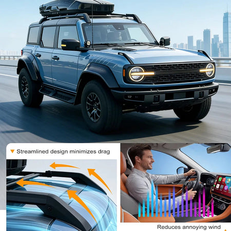 SNAILFLY Roof Rack Cross Bars fit for Ford Bronco 2 & 4-Door Hard Top