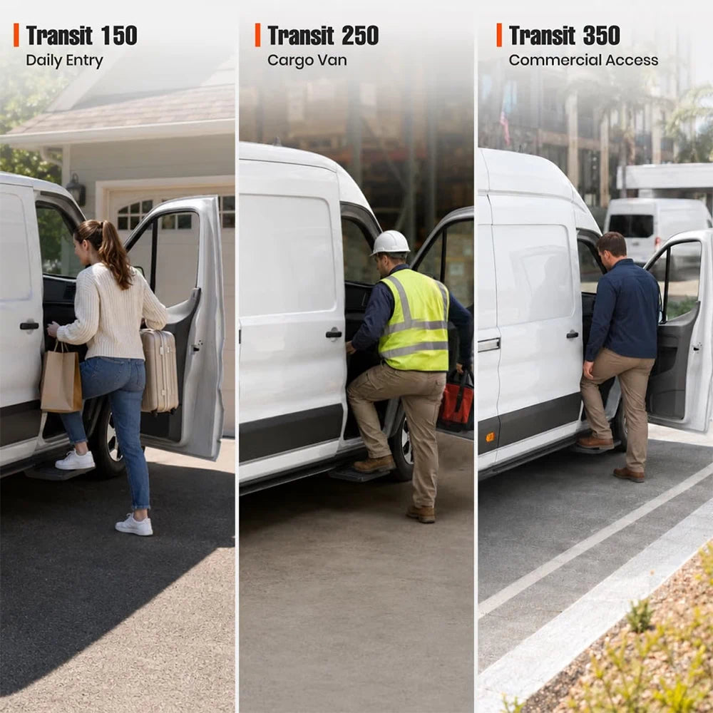 SNAILFLY Running Boards Side Steps Fit for 2018-2023 Ford Transit 150 250 350