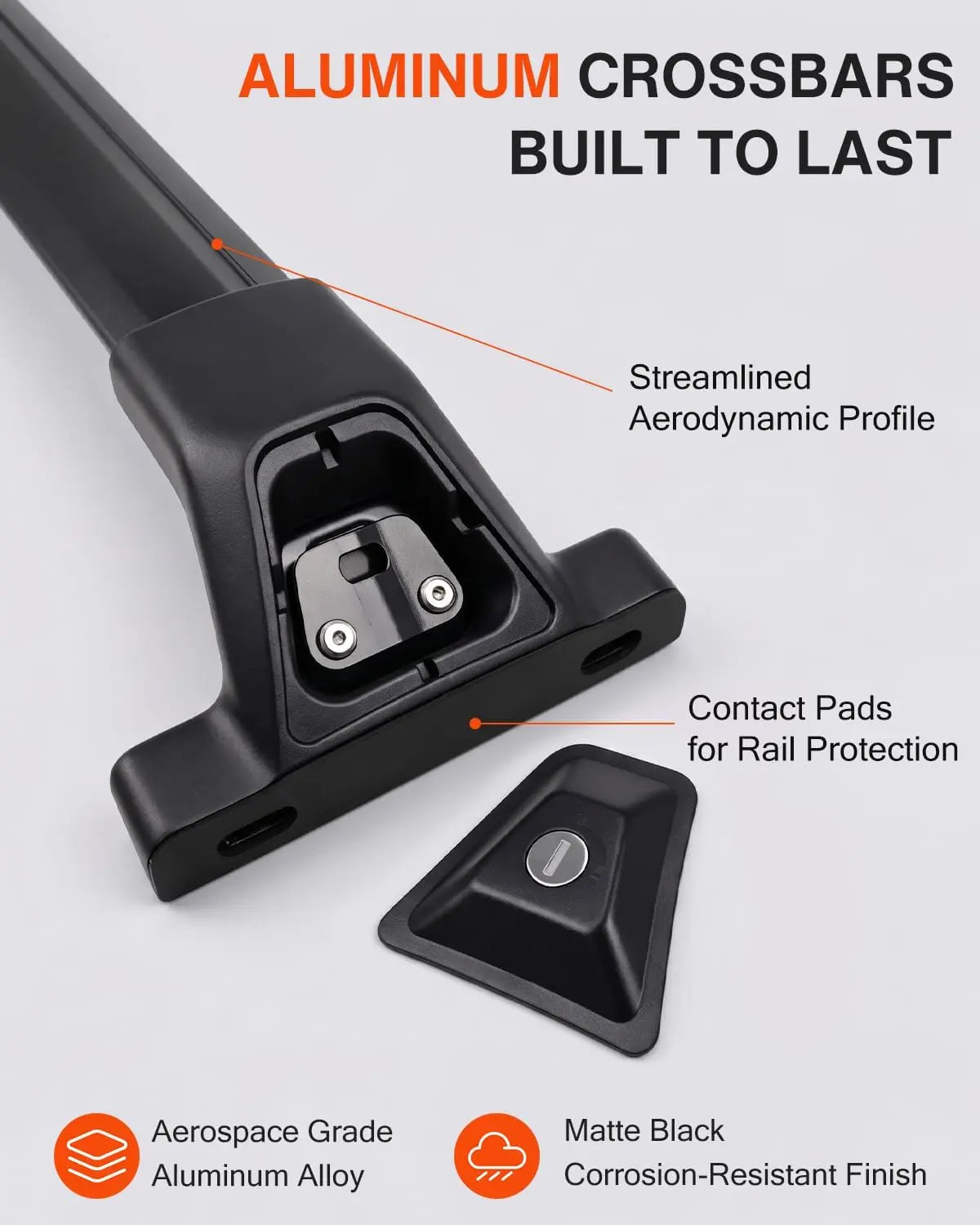 SNAILFLY 330 lbs Roof Rack Cross Bars Fit for Chevrolet Blazer with Flush Side Rails