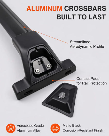 SNAILFLY 330 lbs Roof Rack Cross Bars Fit for Chevrolet Blazer with Flush Side Rails