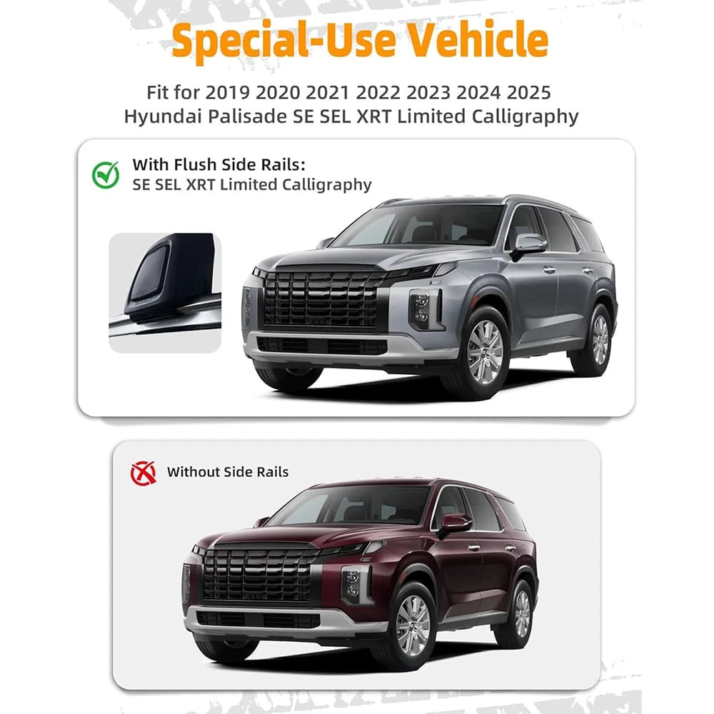 Snailfly 165 lbs Aluminum Roof Rack Cross Bars for 2019  Hyundai Palisade 3