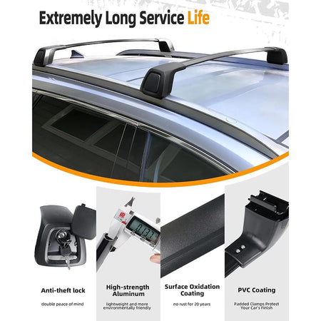 Snailfly 165 lbs Aluminum Roof Rack Cross Bars for 2019  Hyundai Palisade 5