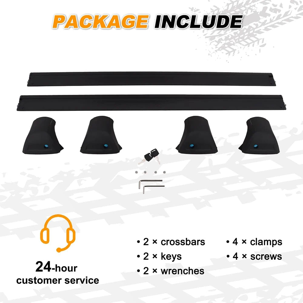 SNAILFLY 220 lbs Lockable Roof Rack Cross Bars fit for Ford Explorer with Raised Side Rails