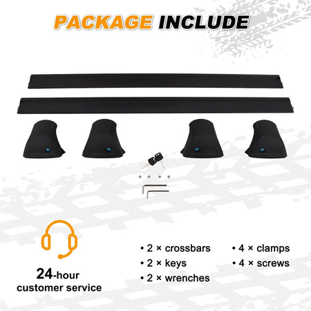 SNAILFLY 220 lbs Lockable Roof Rack Cross Bars fit for Ford Explorer with Raised Side Rails