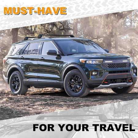 SNAILFLY 220 lbs Lockable Roof Rack Cross Bars fit for Ford Explorer with Raised Side Rails