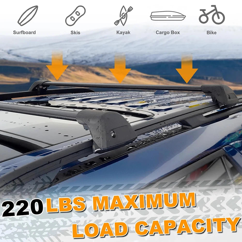 SNAILFLY 220 lbs Lockable Roof Rack Cross Bars fit for Ford Explorer with Raised Side Rails