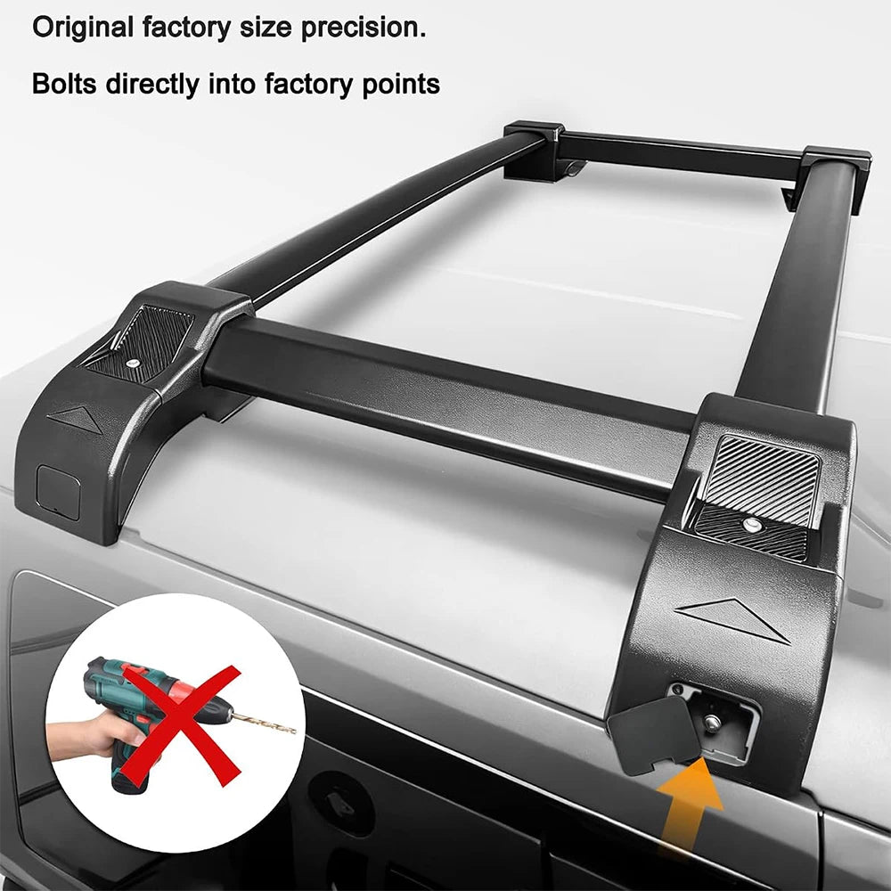 SNAILFLY 300 lbs Half Roof Rack fit for Ford Bronco Hard Top 4-Door