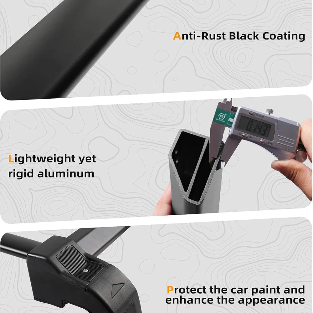 SNAILFLY 300 lbs Half Roof Rack fit for Ford Bronco Hard Top 4-Door
