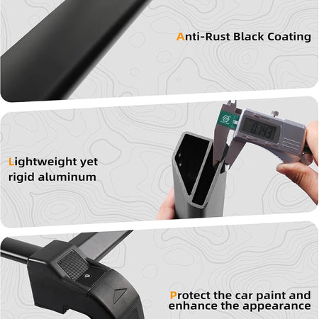 SNAILFLY 300 lbs Half Roof Rack fit for Ford Bronco Hard Top 4-Door