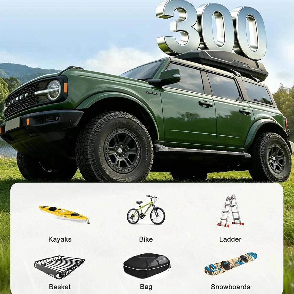 SNAILFLY 300 lbs Half Roof Rack fit for Ford Bronco Hard Top 4-Door