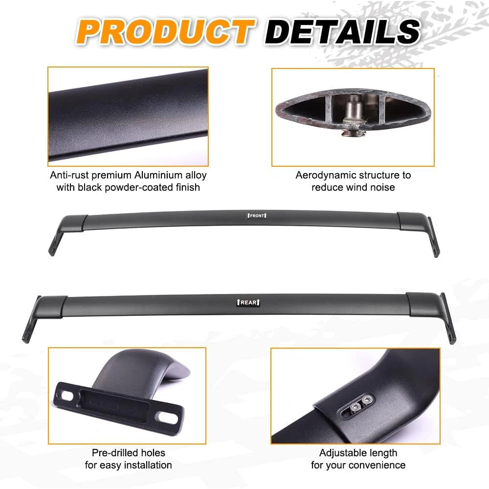 SNAILFLY 300 lbs Roof Rack Cross Bars fit for Jeep Grand Cherokee WL/L with Factory Roof Rails
