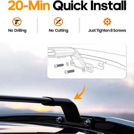 SNAILFLY 300 lbs Roof Rack Cross Bars fit for Jeep Grand Cherokee WL/L with Factory Roof Rails