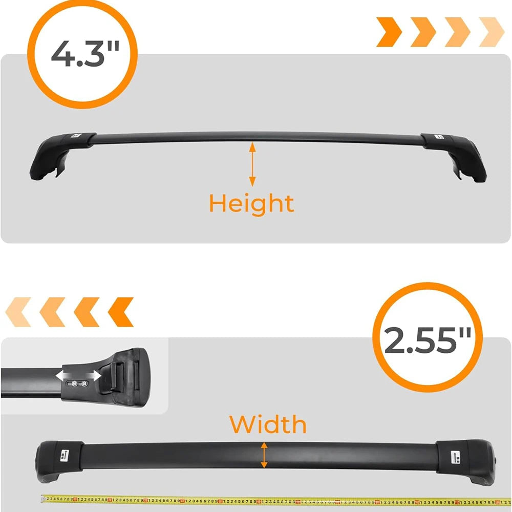 SNAILFLY 330 lbs Roof Rack Cross Bars fit for 2022-2025 Hyundai Tucson with Flush Side Rails
