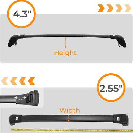SNAILFLY 330 lbs Roof Rack Cross Bars fit for 2022-2025 Hyundai Tucson with Flush Side Rails