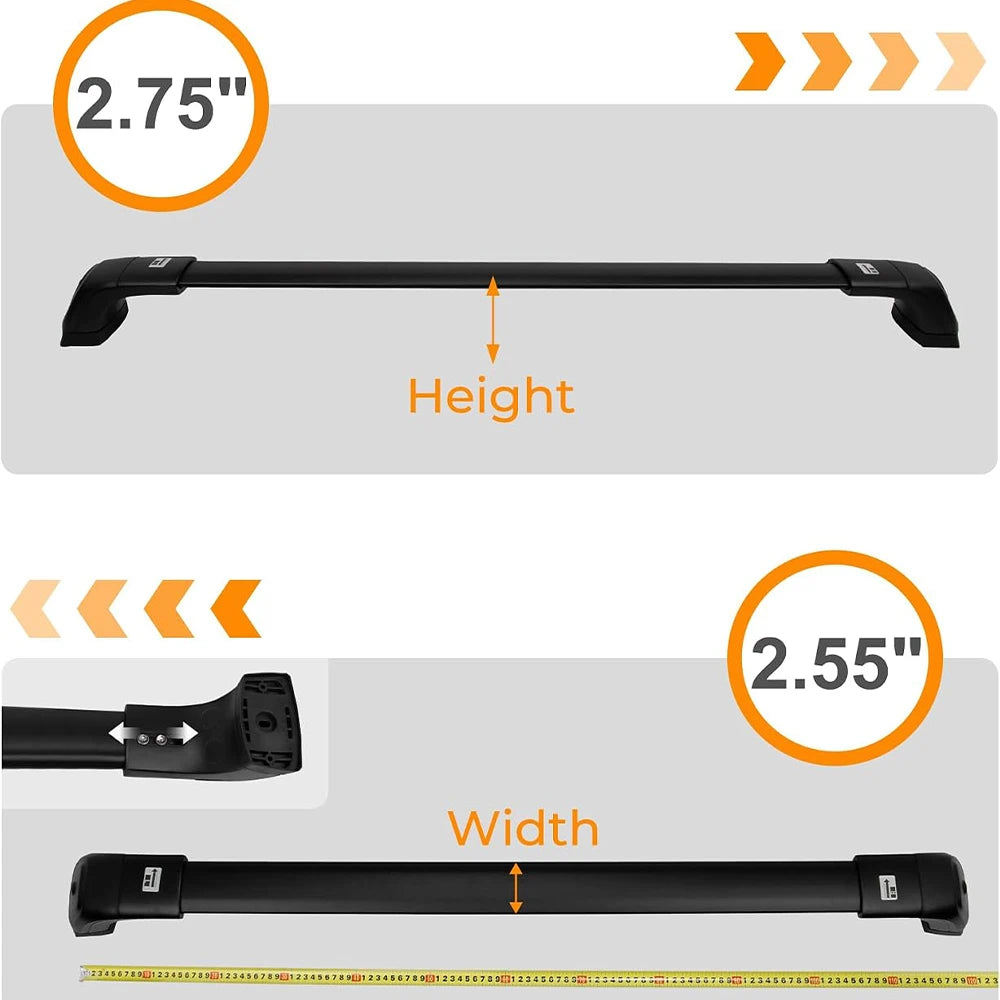 SNAILFLY 330 lbs Roof Rack Cross Bars fit for 2011-2021 Jeep Grand Cherokee with Factory Grooved Side Rails