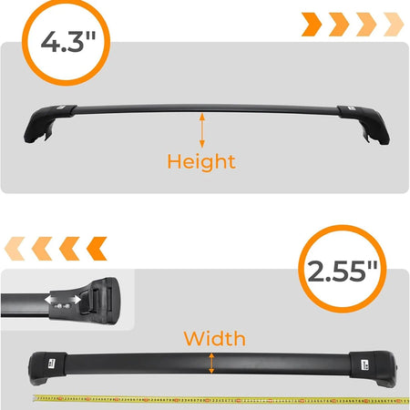 SNAILFLY 330 lbs Roof Rack Cross Bars fit for Kia Telluride with Flush Side Rails