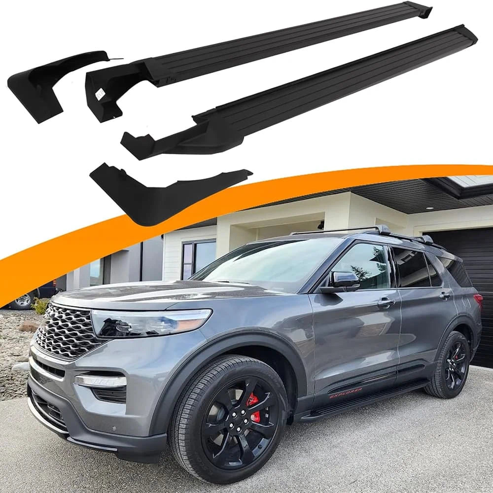 SNAILFLY 500 lbs No-Drill Running Boards Side Steps fit for Ford Explorer with Mud Flaps -2
