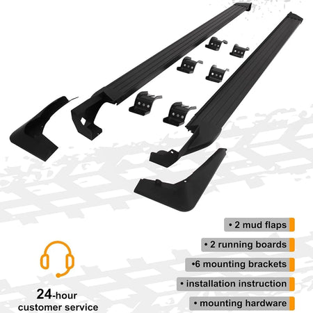 SNAILFLY 500 lbs No-Drill Running Boards Side Steps fit for Ford Explorer with Mud Flaps -4